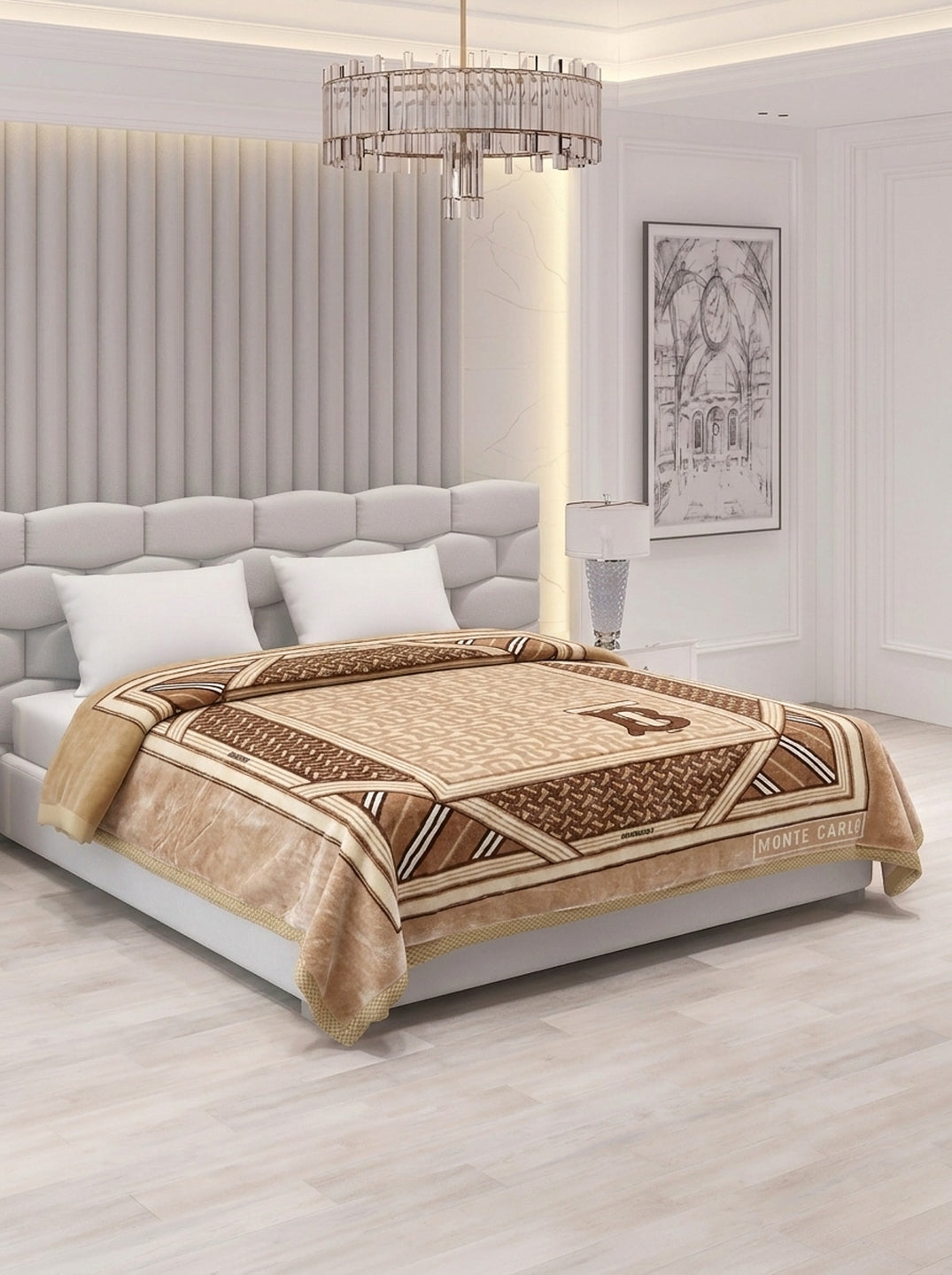 Printed Double Bed 2 Ply 950 GSM Blanket for Winter (Specter), Weight 5 kg