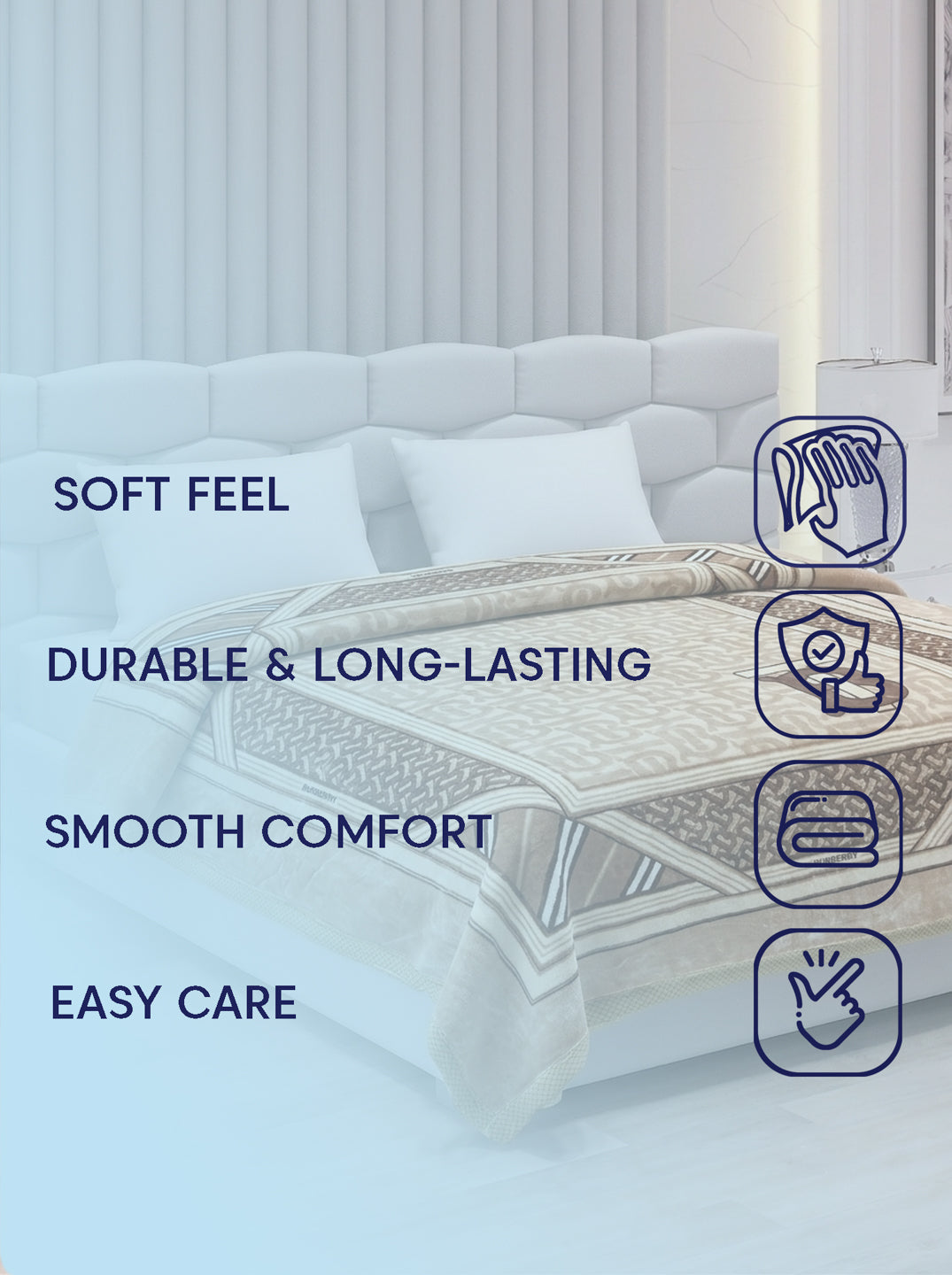 Printed Double Bed 2 Ply 950 GSM Blanket for Winter (Specter), Weight 5 kg
