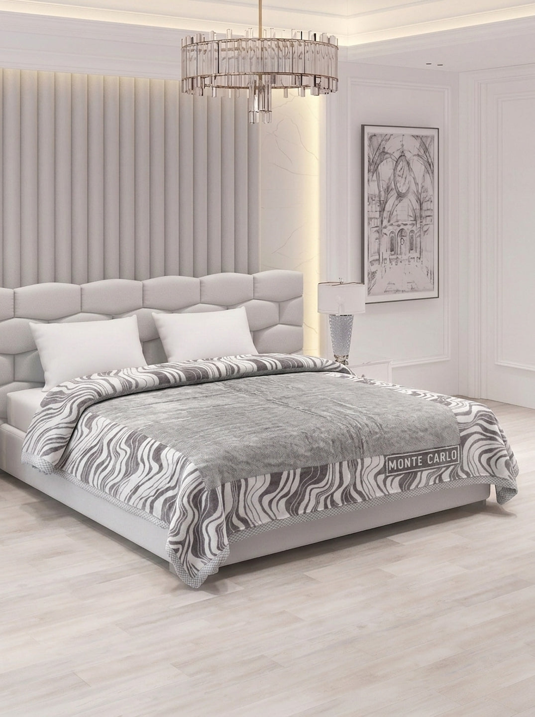 Printed Double Bed 2 Ply 950 GSM Blanket for Winter (Specter), Weight 5 kg