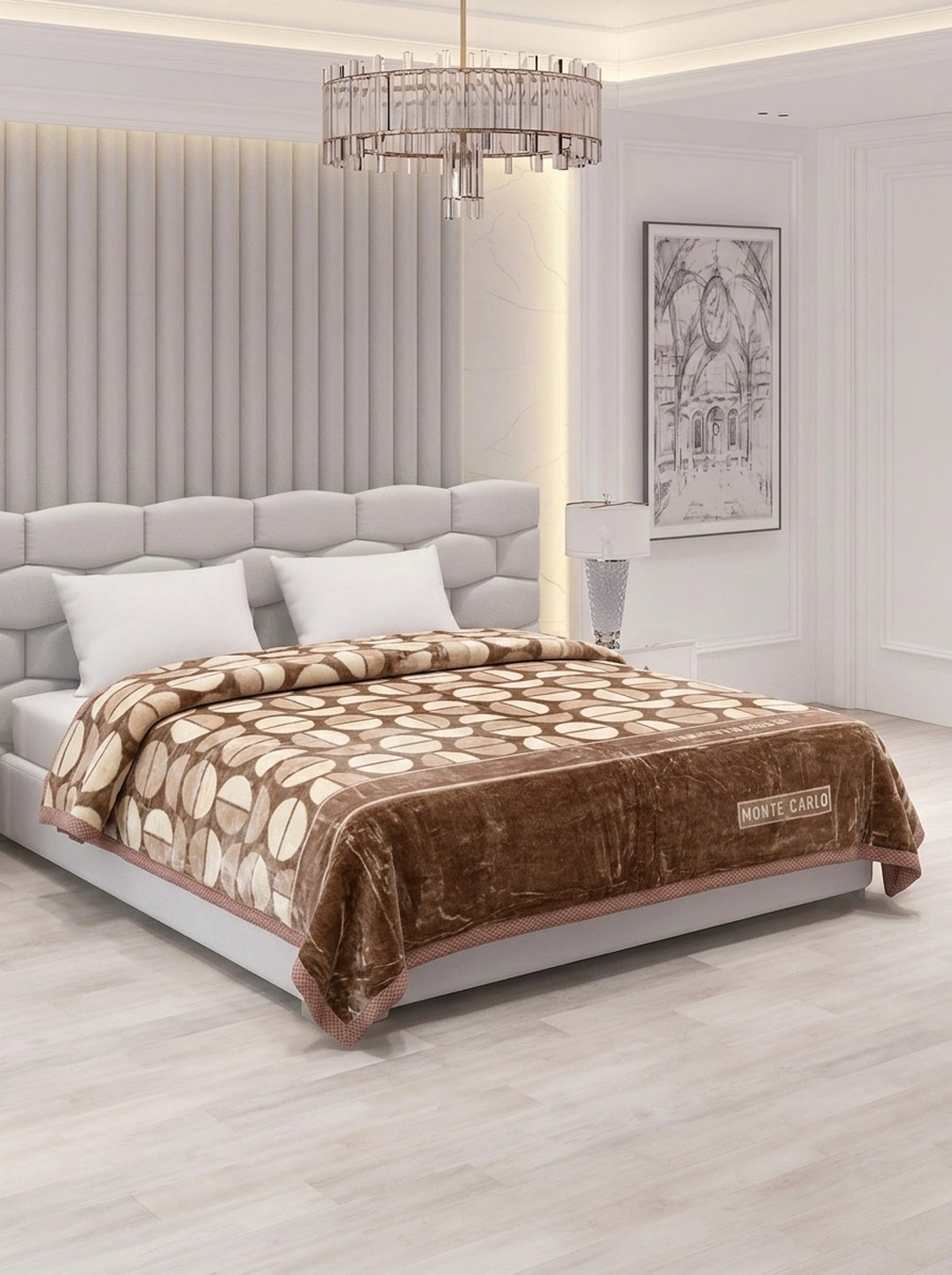 Printed Double Bed 2 Ply 950 GSM Blanket for Winter (Specter), Weight 5 kg