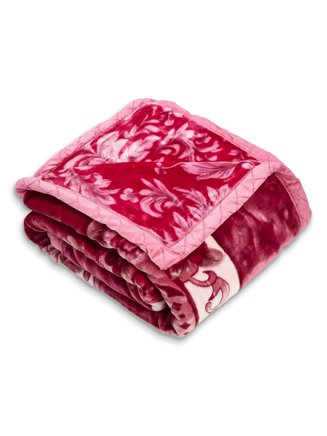Floral Print Double Bed 2 Ply 750 GSM Blanket for Winter (Super Star), Weight 4 kg