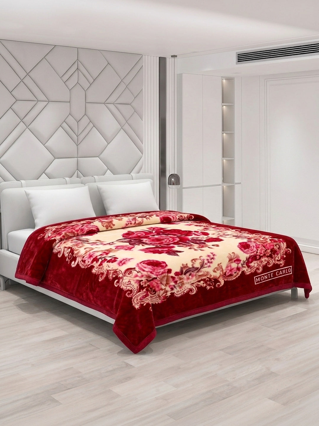 Floral Print Double Bed 2 Ply 750 GSM Blanket for Winter (Super Star), Weight 4 kg