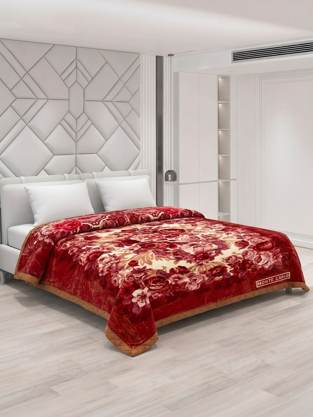 Floral Print Double Bed 2 Ply 750 GSM Blanket for Winter (Super Star), Weight 4 kg