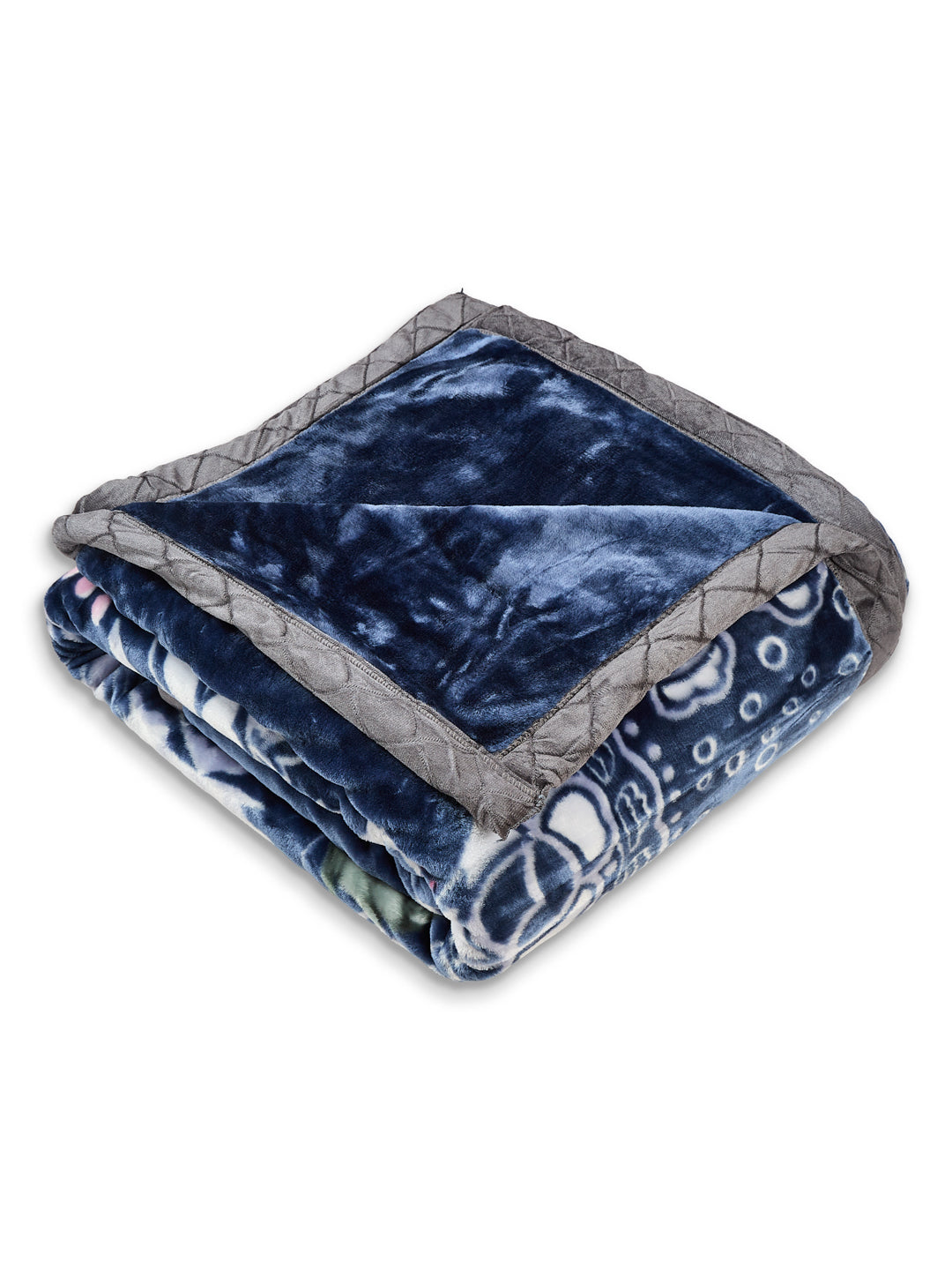 Floral Print Double Bed 2 Ply 750 GSM Blanket for Winter (Super Star), Weight 4 kg