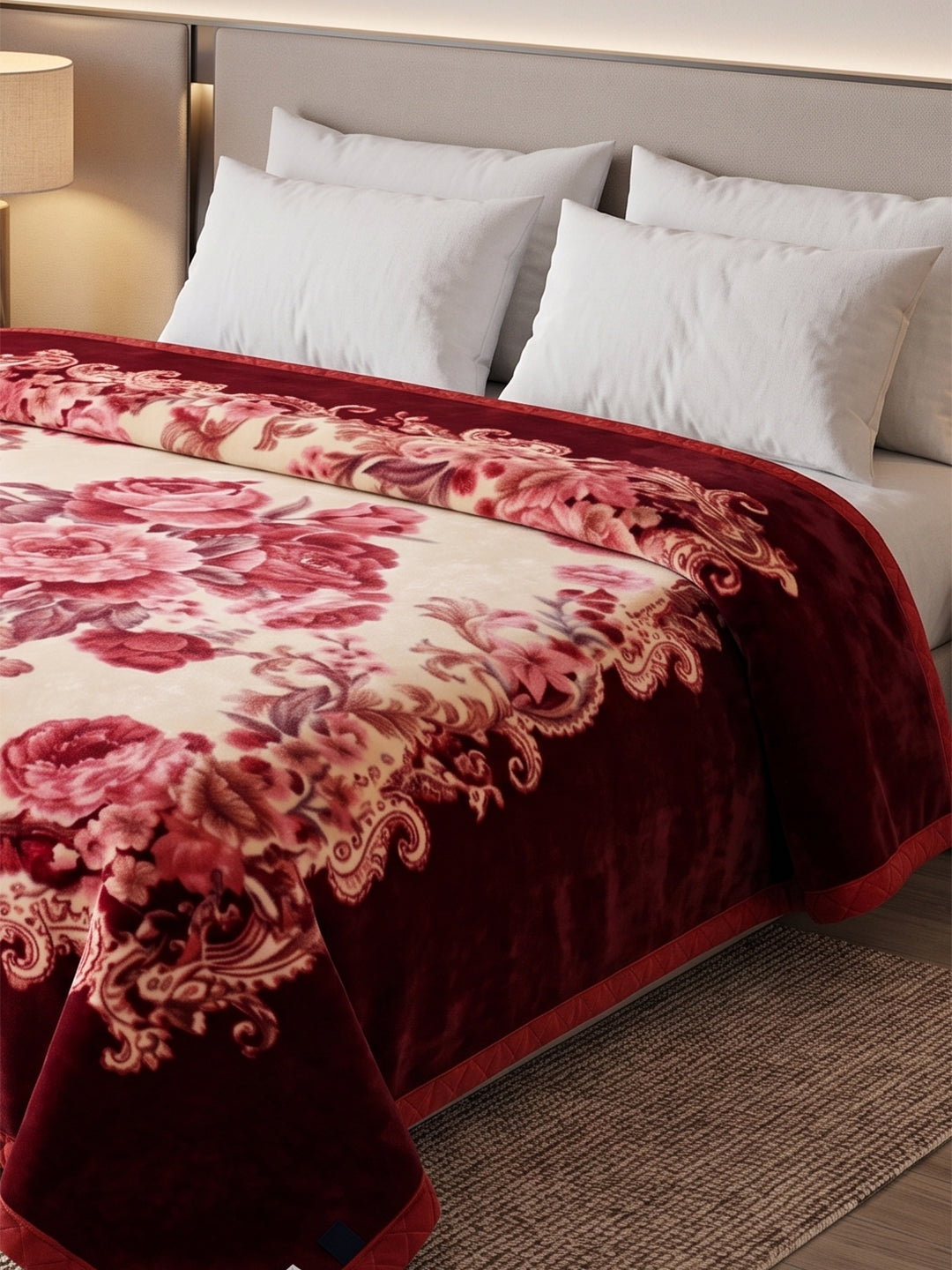 Printed Double Bed 2 Ply 750 GSM Blanket for Winter (Super Star), Weight 4 kg