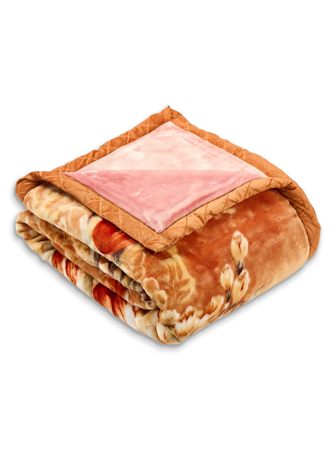 Floral Print Double Bed 2 Ply 750 GSM Blanket for Winter (Super Star), Weight 4 kg