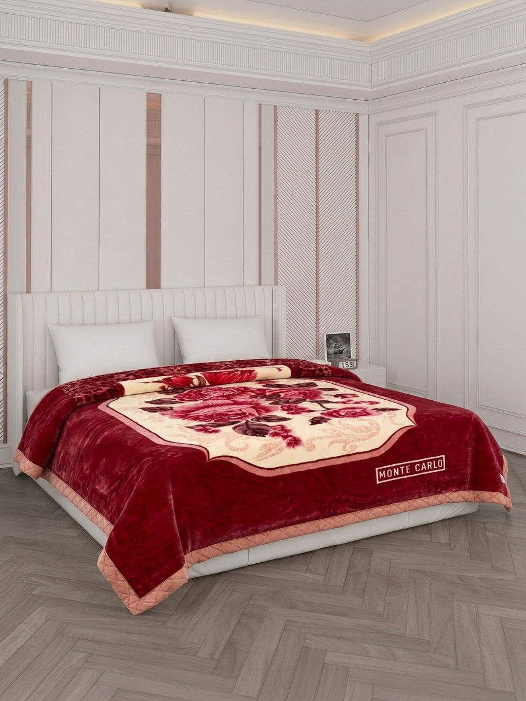 Floral Print Double Bed 2 Ply 750 GSM Blanket for Winter (Super Star), Weight 4 kg