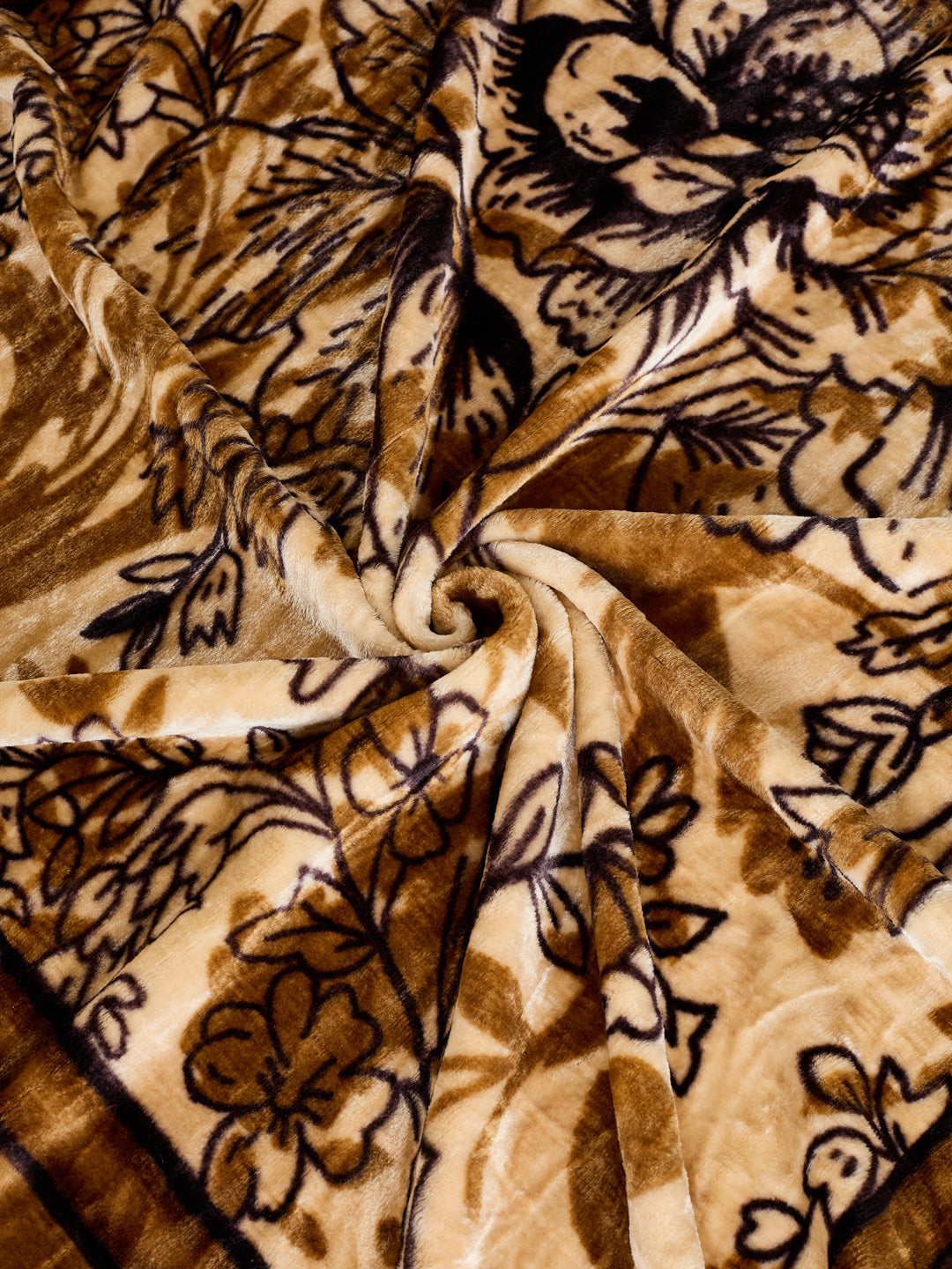 Printed Single Bed 1 Ply 440 GSM Blanket for Winter (Tiva), Weight 1.4 kg