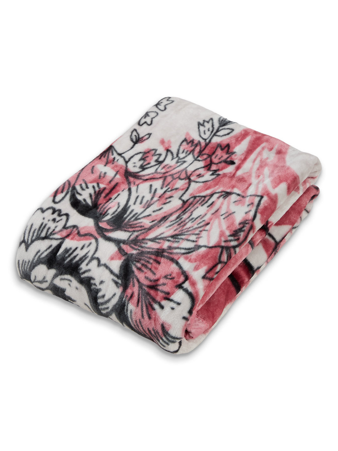 Printed Single Bed 1 Ply 440 GSM Blanket for Winter (Tiva), Weight 1.4 kg