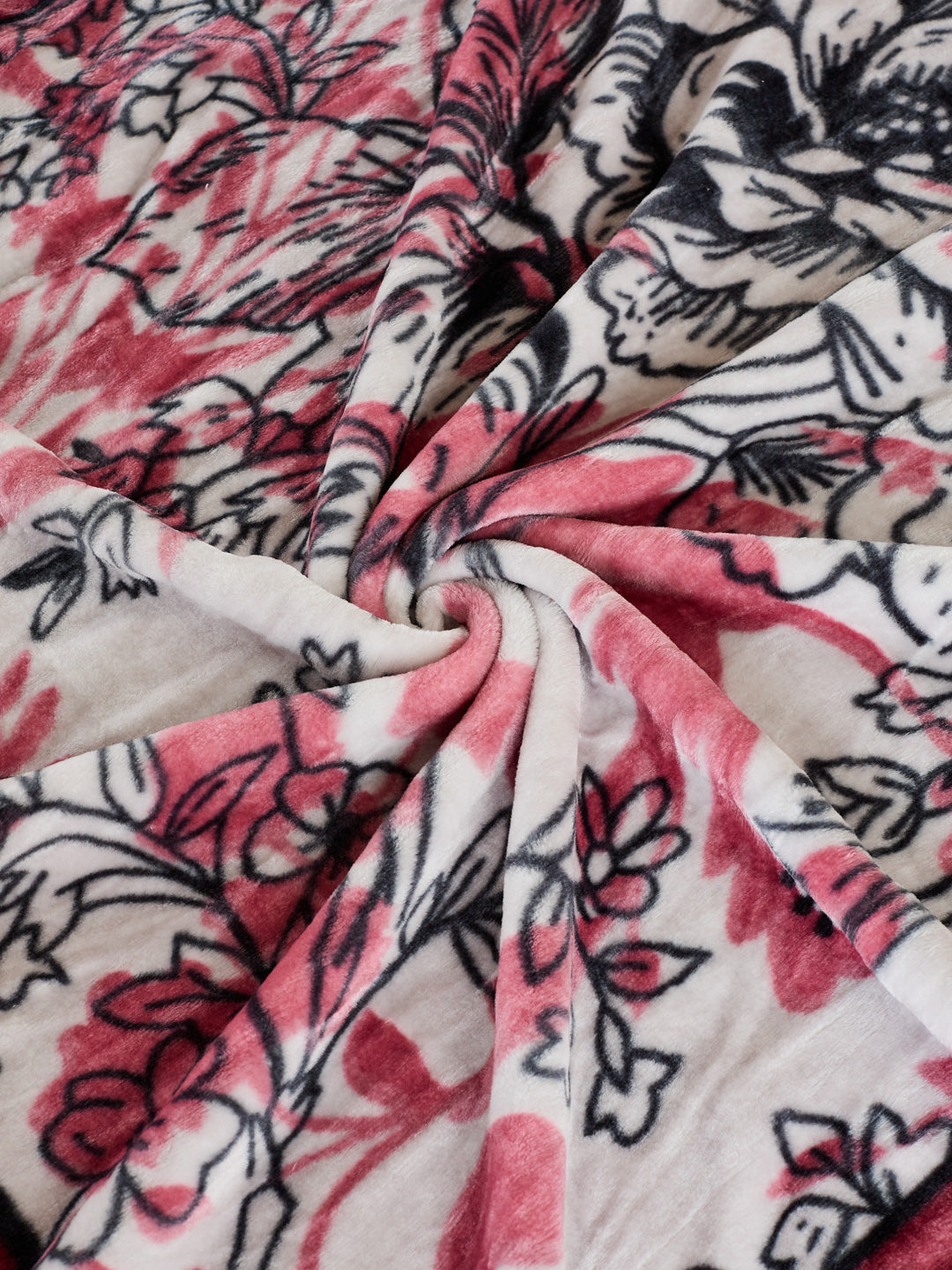 Printed Single Bed 1 Ply 440 GSM Blanket for Winter (Tiva), Weight 1.4 kg