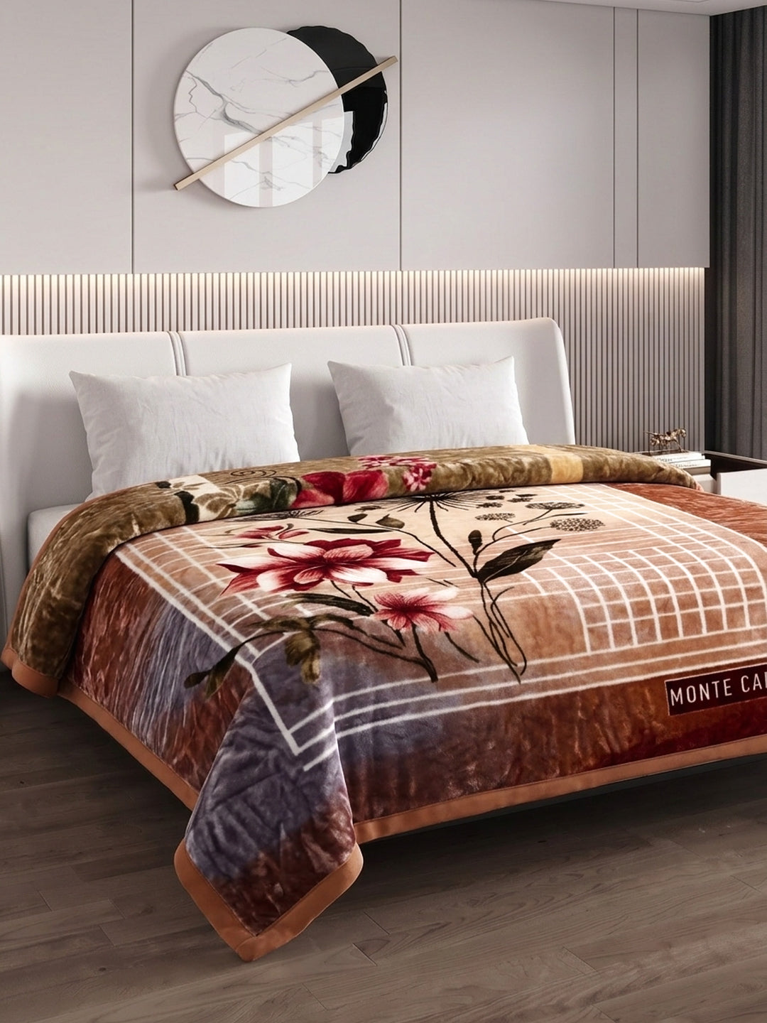 Printed Double Bed 2 Ply 850 GSM Blanket for Winter (Tohfa), Weight 4.5 kg