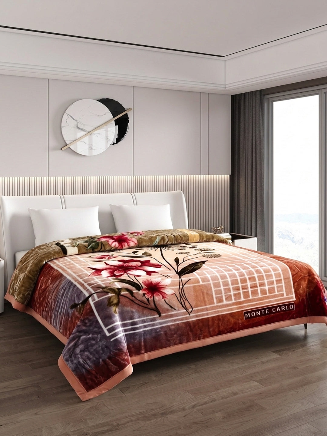 Printed Double Bed 2 Ply 850 GSM Blanket for Winter (Tohfa), Weight 4.5 kg