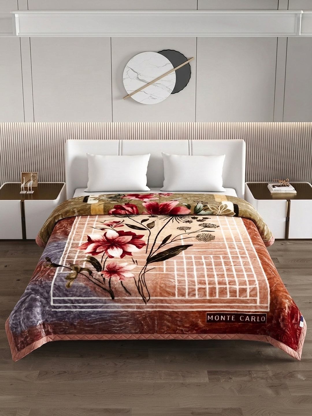 Printed Double Bed 2 Ply 850 GSM Blanket for Winter (Tohfa), Weight 4.5 kg