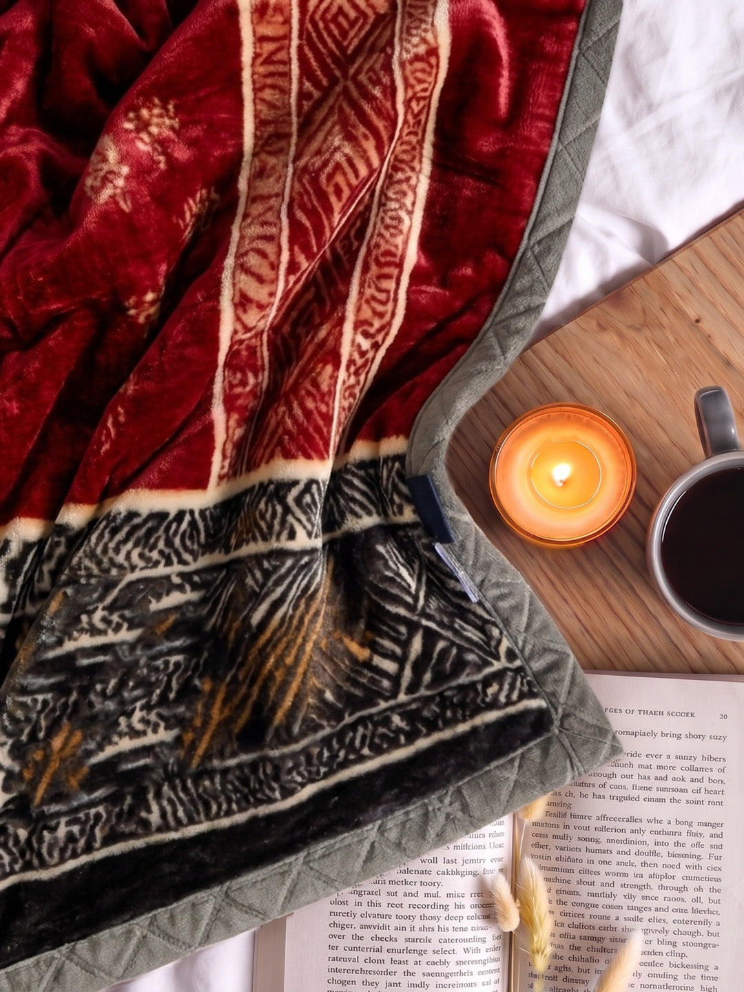Printed Double Bed 2 Ply 850 GSM Blanket for Winter (Tohfa), Weight 4.5 kg