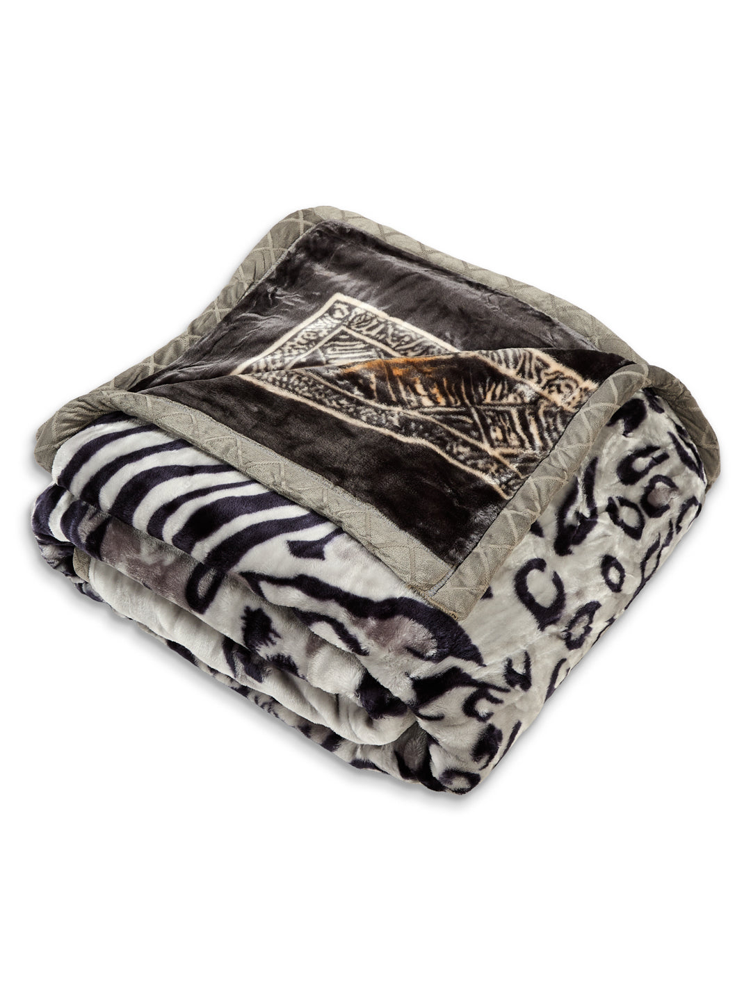 Printed Double Bed 2 Ply 850 GSM Blanket for Winter (Tohfa), Weight 4.5 kg