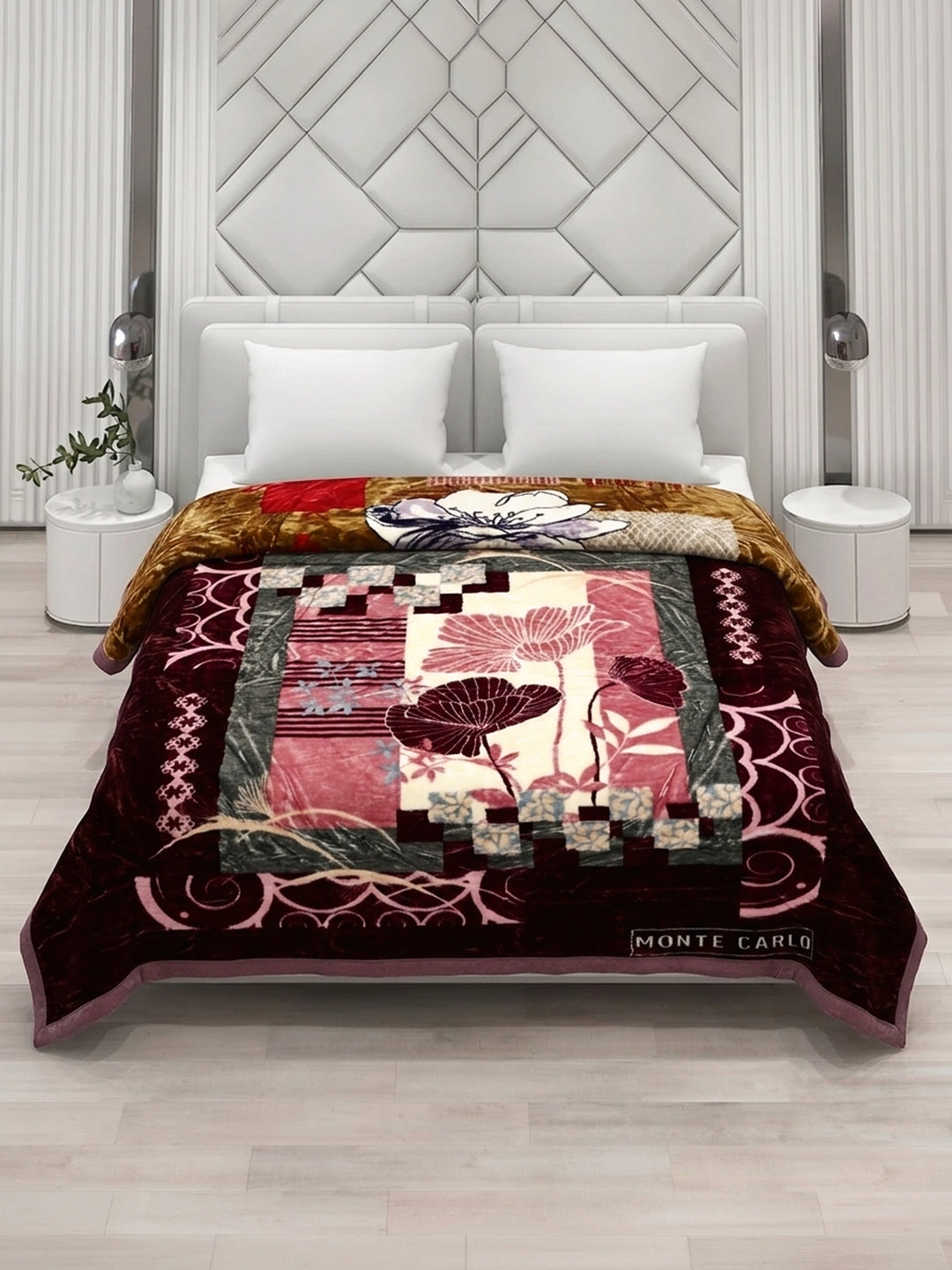 Printed Double Bed 2 Ply 850 GSM Blanket for Winter (Tohfa), Weight 4.5 kg