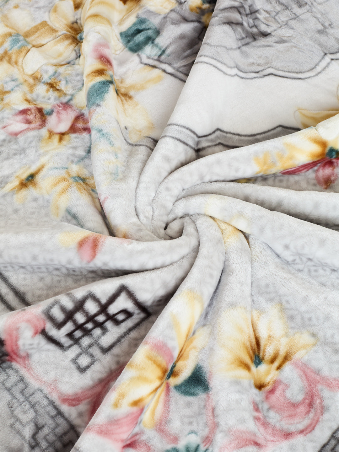 Printed Double Bed 2 Ply 850 GSM Blanket for Winter (Tohfa), Weight 4.5 kg
