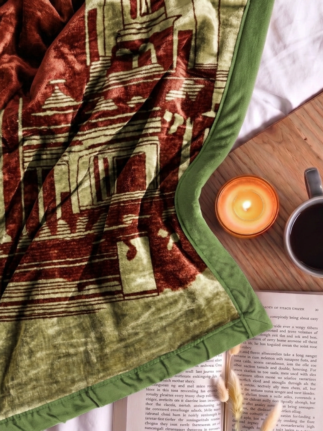 Printed Double Bed 2 Ply 550 GSM Blanket for Winter (Tradition), Weight 3 kg