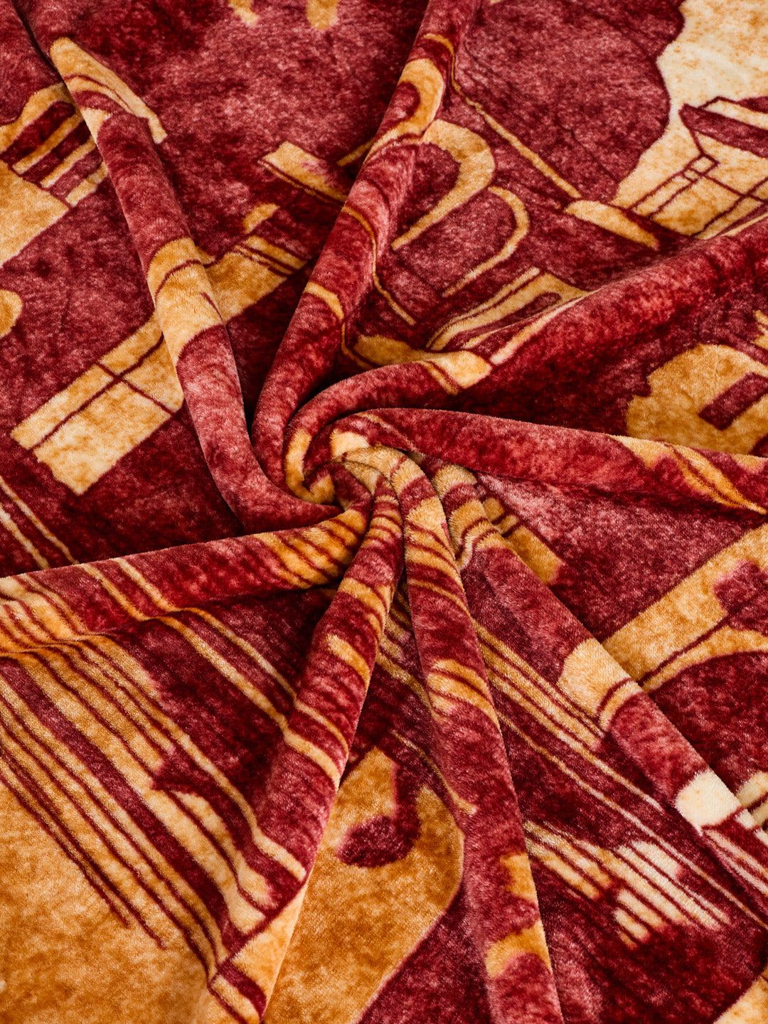 Printed Double Bed 2 Ply 550 GSM Blanket for Winter (Tradition), Weight 3 kg