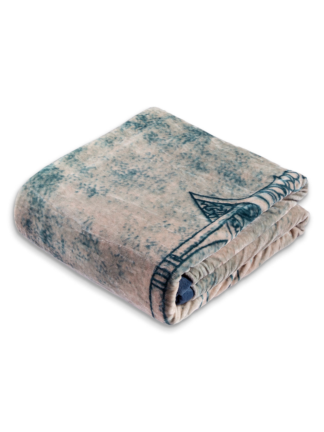 Printed Double Bed 2 Ply 550 GSM Blanket for Winter (Tradition), Weight 3 kg