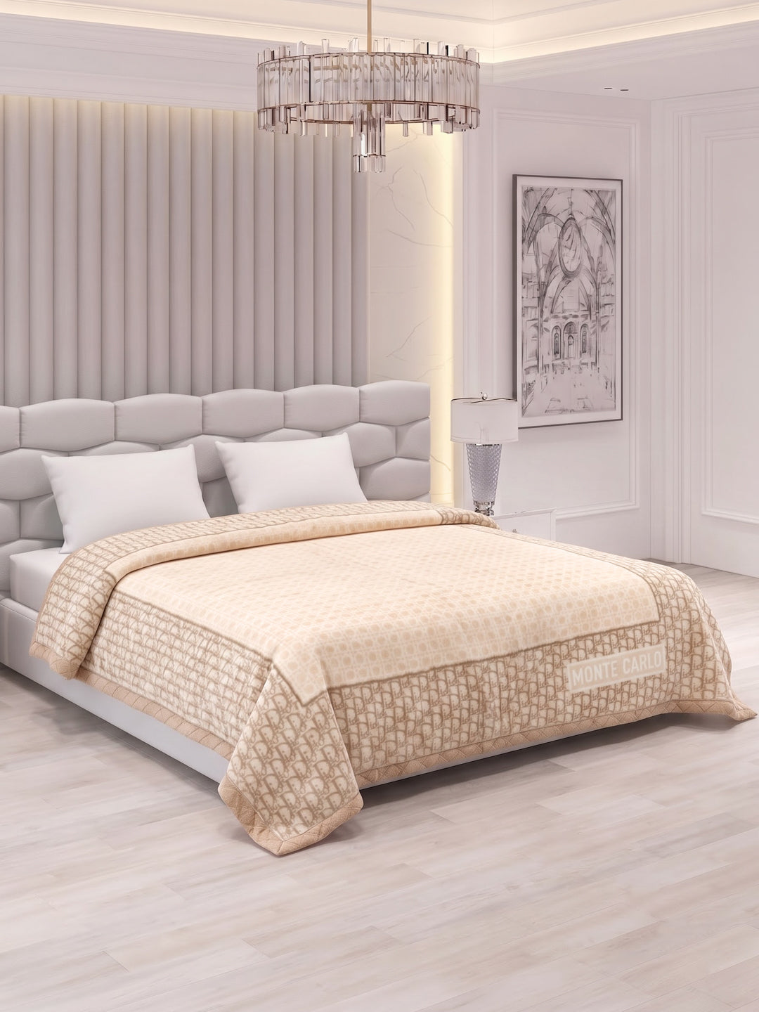 Printed Double Bed 2 Ply 840 GSM Blanket for Winter (Tranquil), Weight 4.4 kg