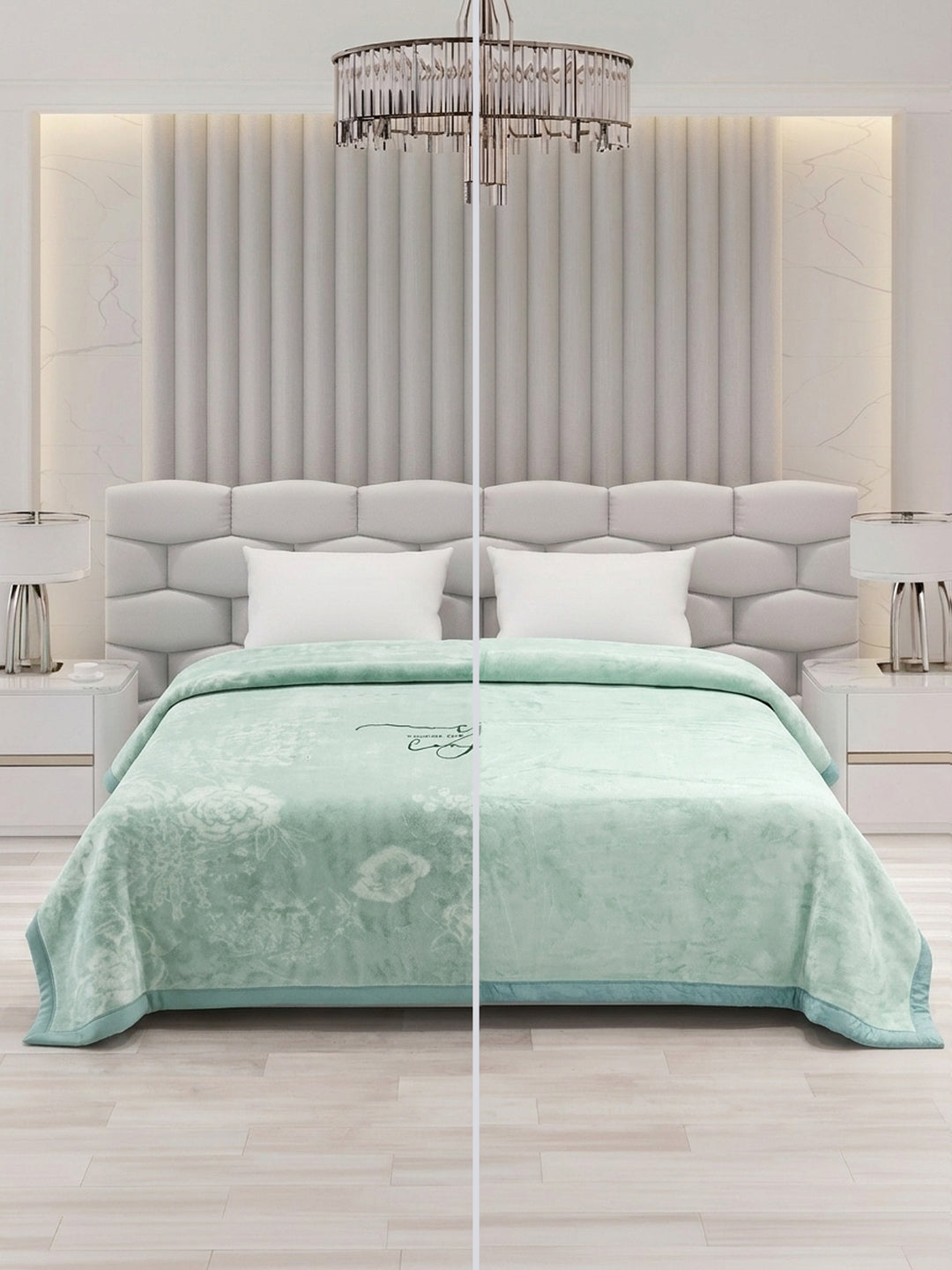Printed Double Bed 2 Ply 840 GSM Blanket for Winter (Tranquil), Weight 4.4 kg