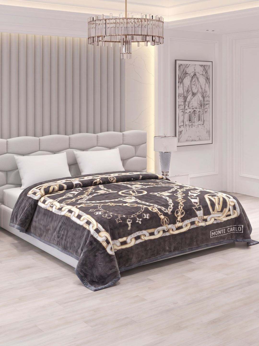 Printed Double Bed 2 Ply 840 GSM Blanket for Winter (Tranquil), Weight 4.4 kg