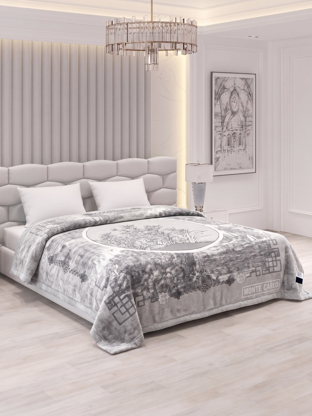 Printed Double Bed 2 Ply 840 GSM Blanket for Winter (Tranquil), Weight 4.4 kg