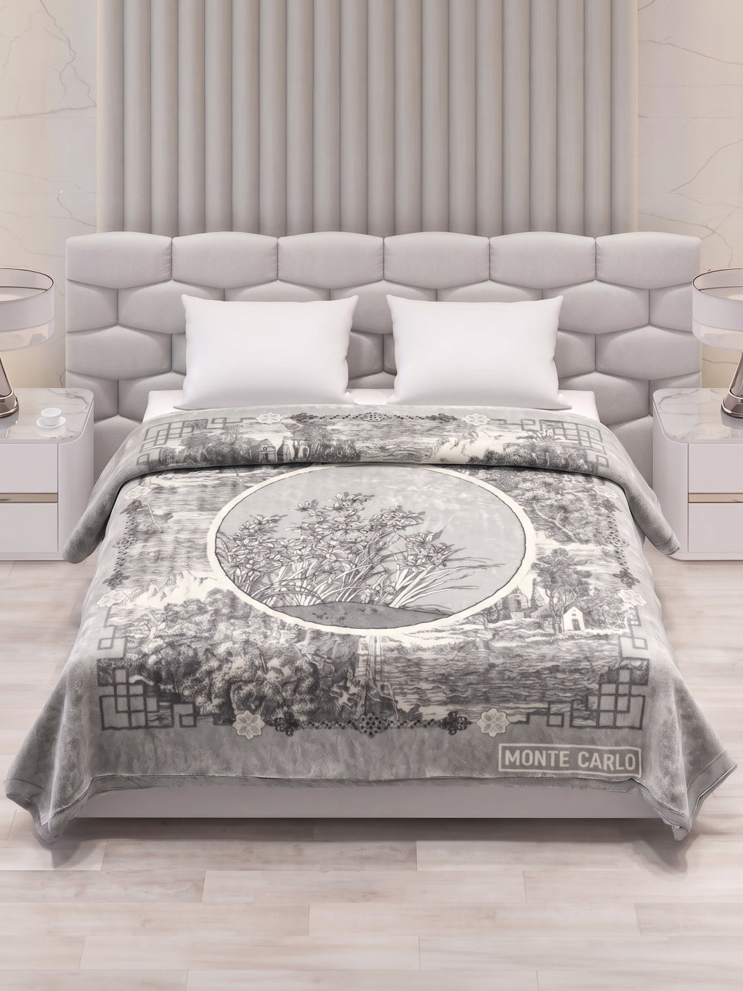 Printed Double Bed 2 Ply 840 GSM Blanket for Winter (Tranquil), Weight 4.4 kg