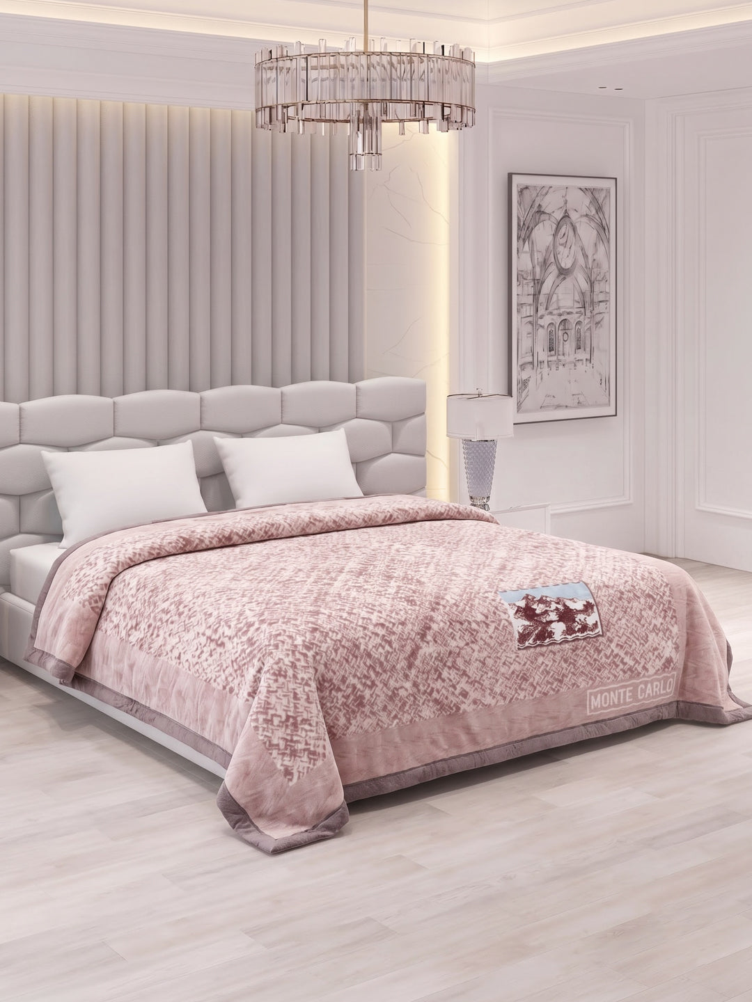 Printed Double Bed 2 Ply 840 GSM Blanket for Winter (Tranquil), Weight 4.4 kg