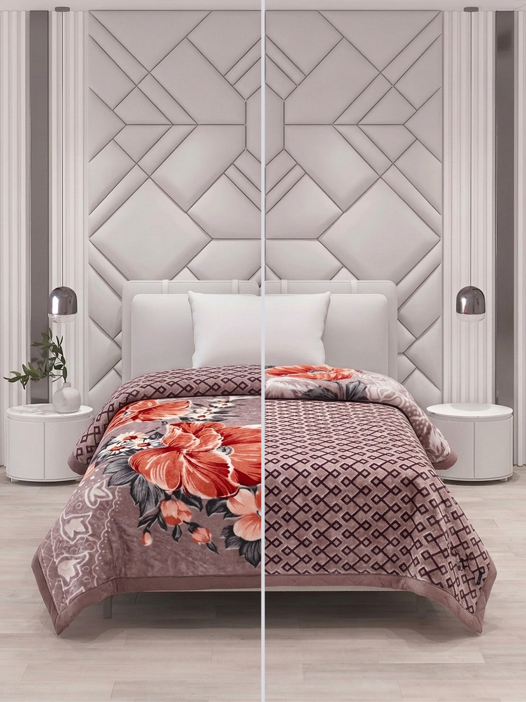 Printed Single Bed 3 Ply 900 GSM Blanket for Winter (Umang), Weight 3.2 kg