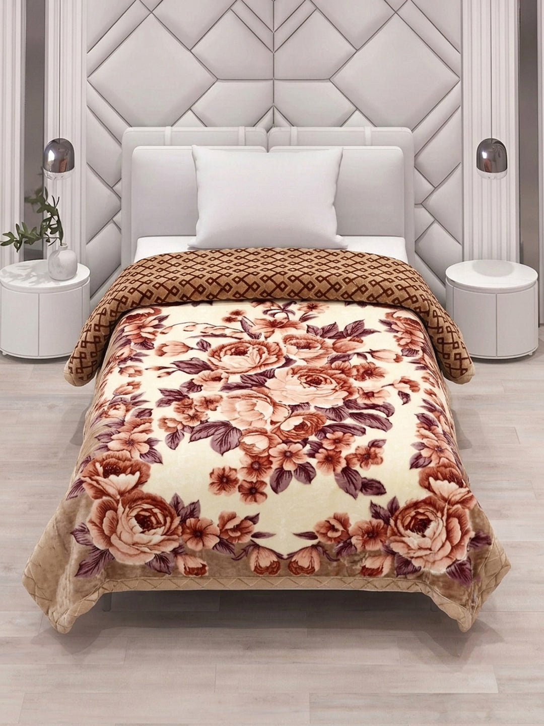 Printed Single Bed 3 Ply 900 GSM Blanket for Winter (Umang), Weight 3.2 kg