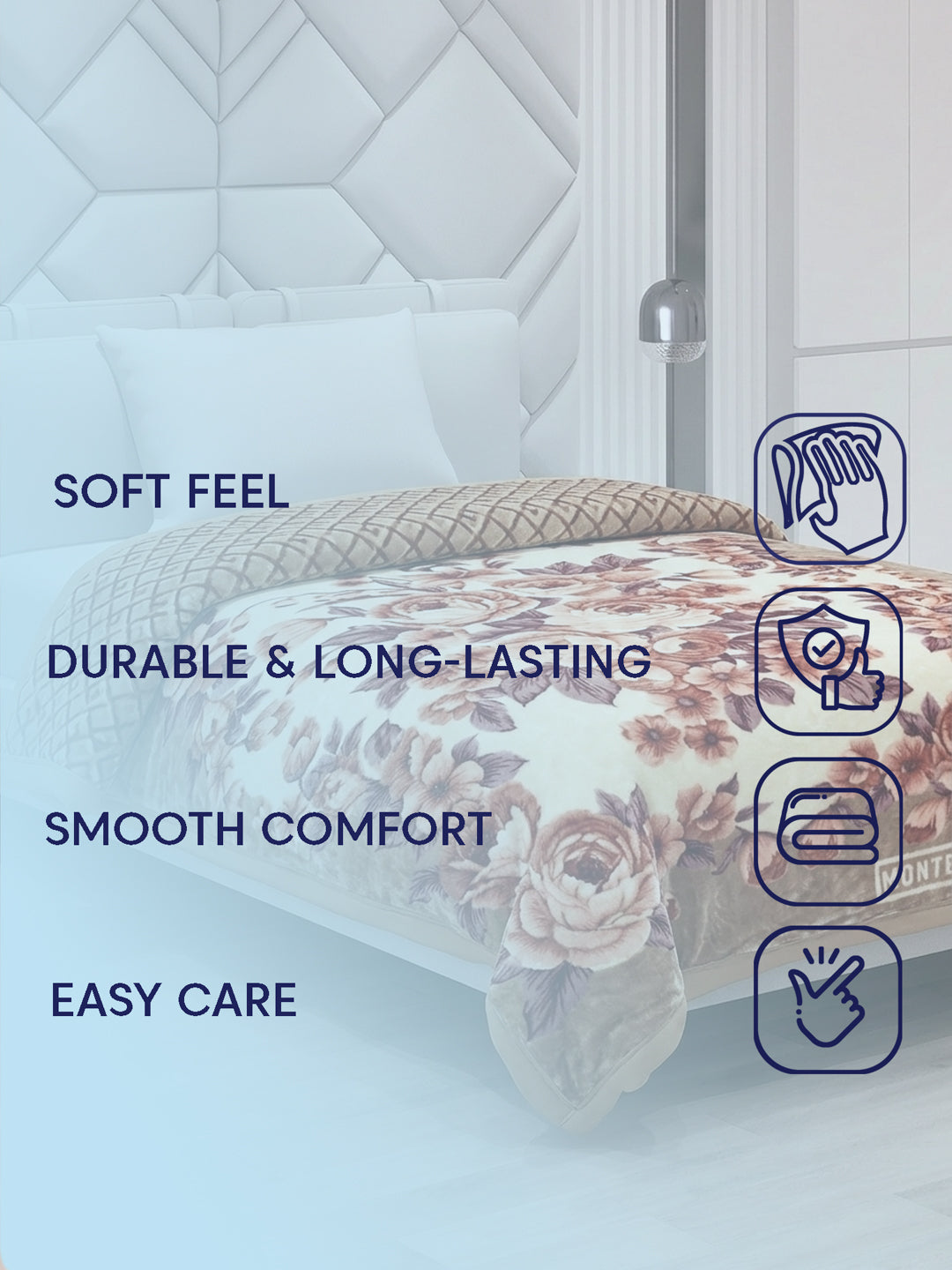 Printed Single Bed 3 Ply 900 GSM Blanket for Winter (Umang), Weight 3.2 kg