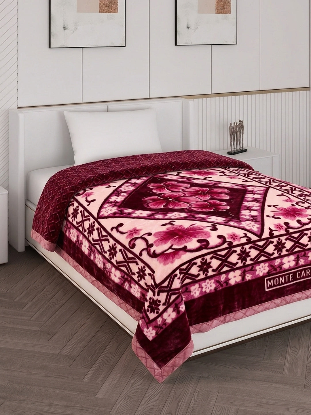 Printed Single Bed 3 Ply 900 GSM Blanket for Winter (Umang), Weight 3.2 kg