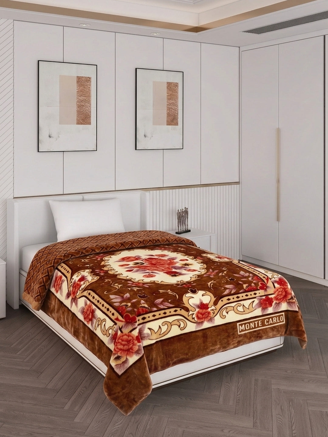 Printed Single Bed 3 Ply 900 GSM Blanket for Winter (Umang), Weight 3.2 kg