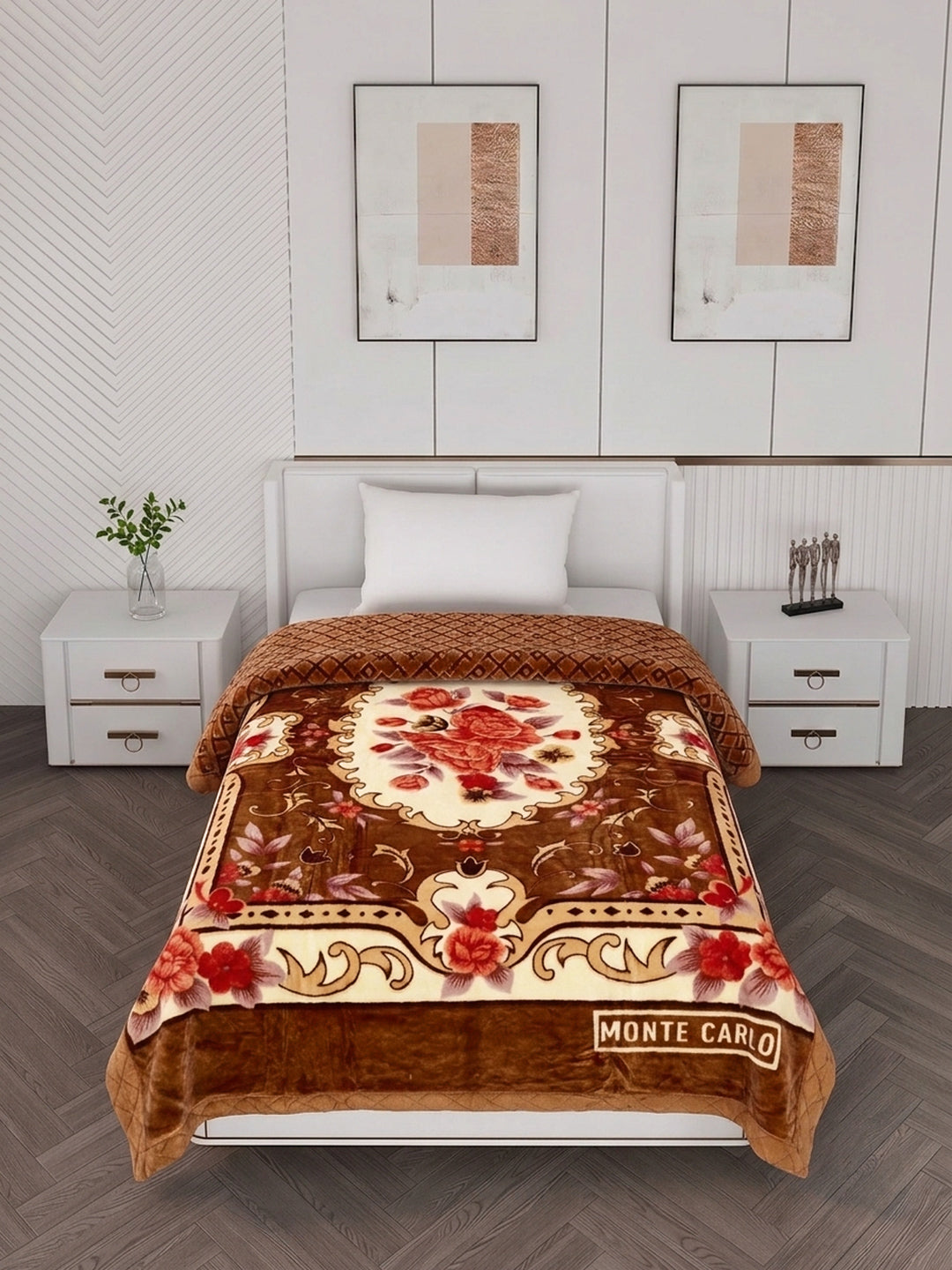 Printed Single Bed 3 Ply 900 GSM Blanket for Winter (Umang), Weight 3.2 kg