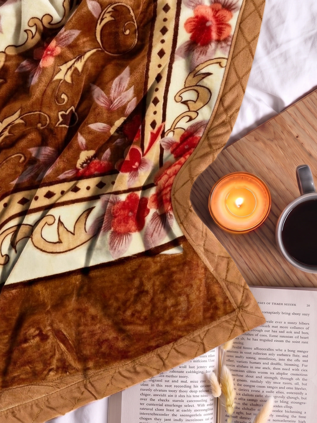 Printed Single Bed 3 Ply 900 GSM Blanket for Winter (Umang), Weight 3.2 kg