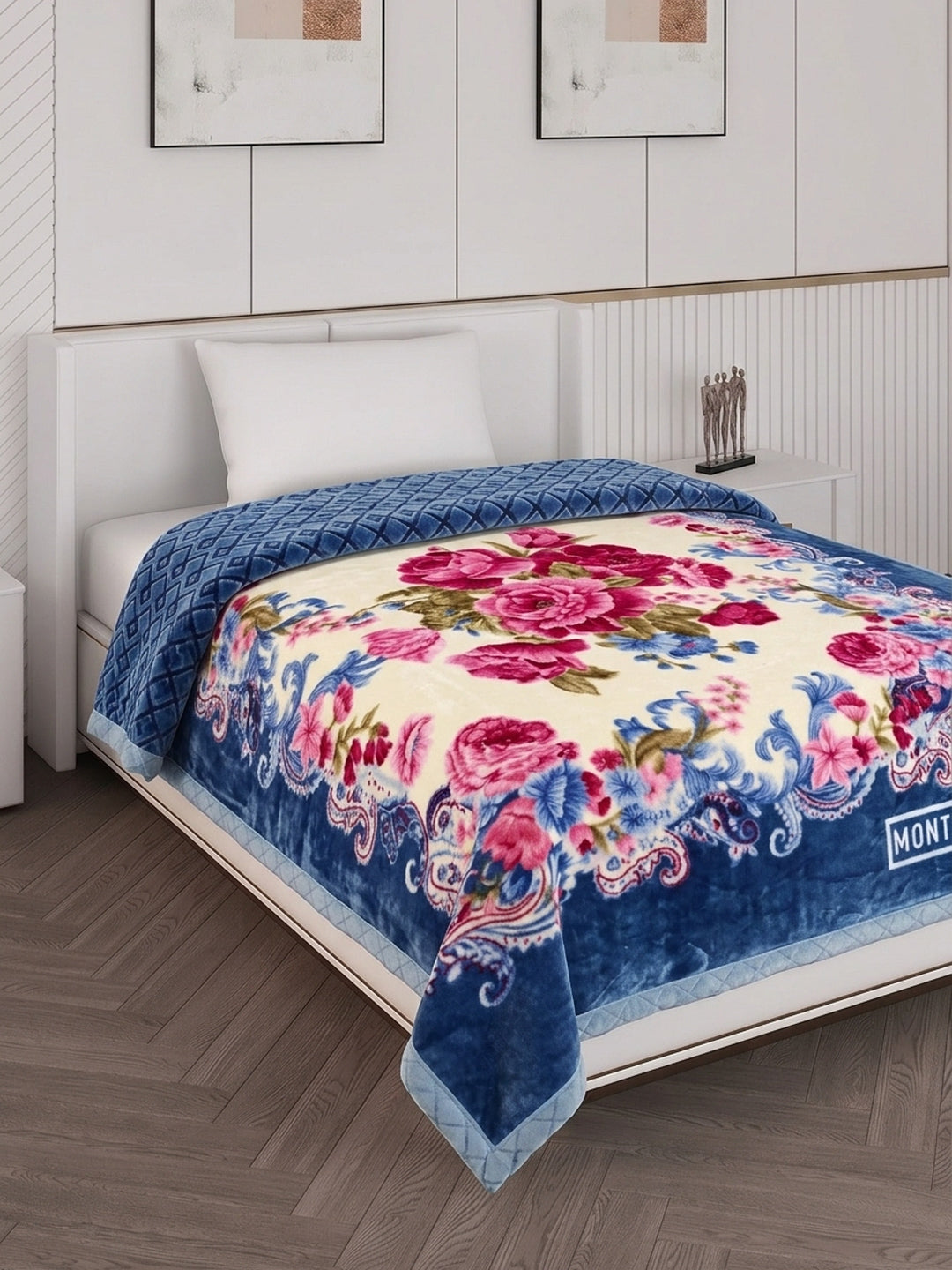 Printed Single Bed 3 Ply 900 GSM Blanket for Winter (Umang), Weight 3.2 kg