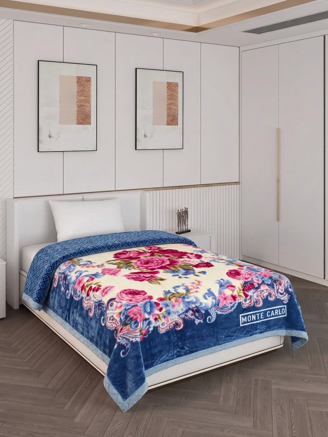 Printed Single Bed 3 Ply 900 GSM Blanket for Winter (Umang), Weight 3.2 kg
