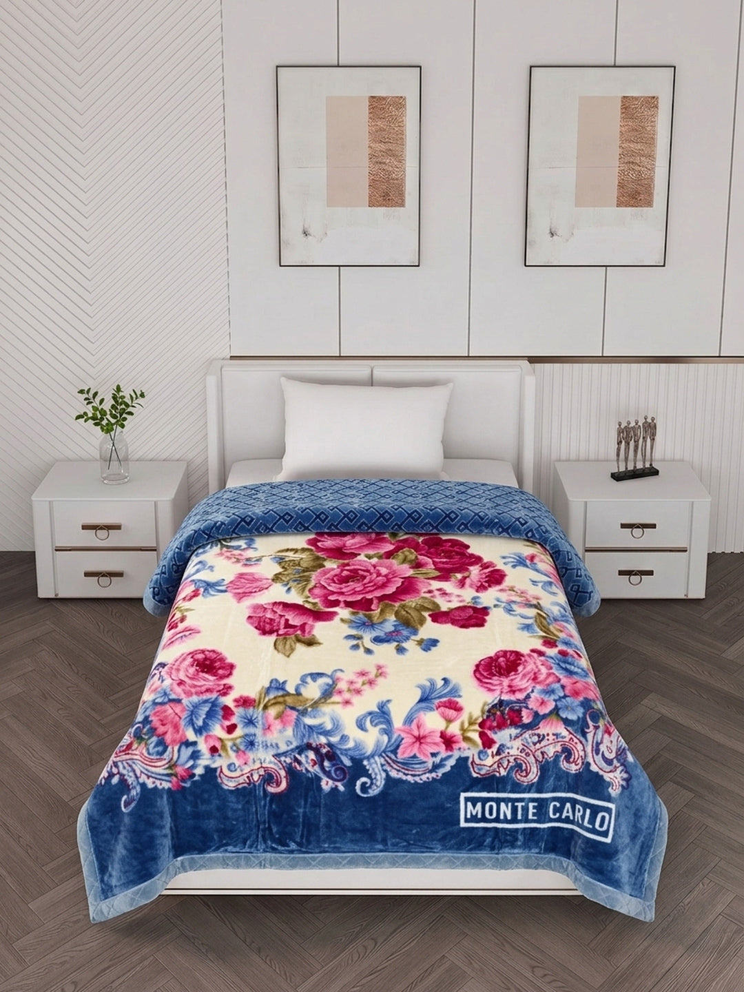 Printed Single Bed 3 Ply 900 GSM Blanket for Winter (Umang), Weight 3.2 kg