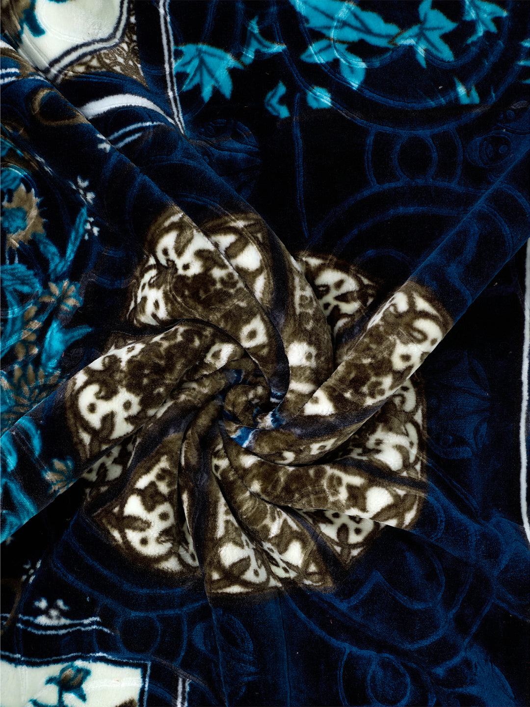 Floral Print Double Bed 2 Ply 1150 GSM Blanket for Winter (Velo), Weight 6.2 kg