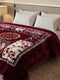 Floral Print Double Bed 2 Ply 1150 GSM Blanket for Winter (Velo), Weight 6.2 kg
