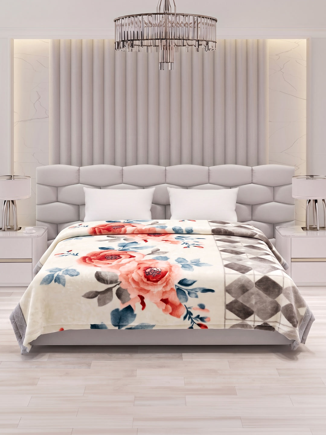 Printed Double Bed 2 Ply 900 GSM Blanket for Winter (Vista Plus), Weight 4.8 kg