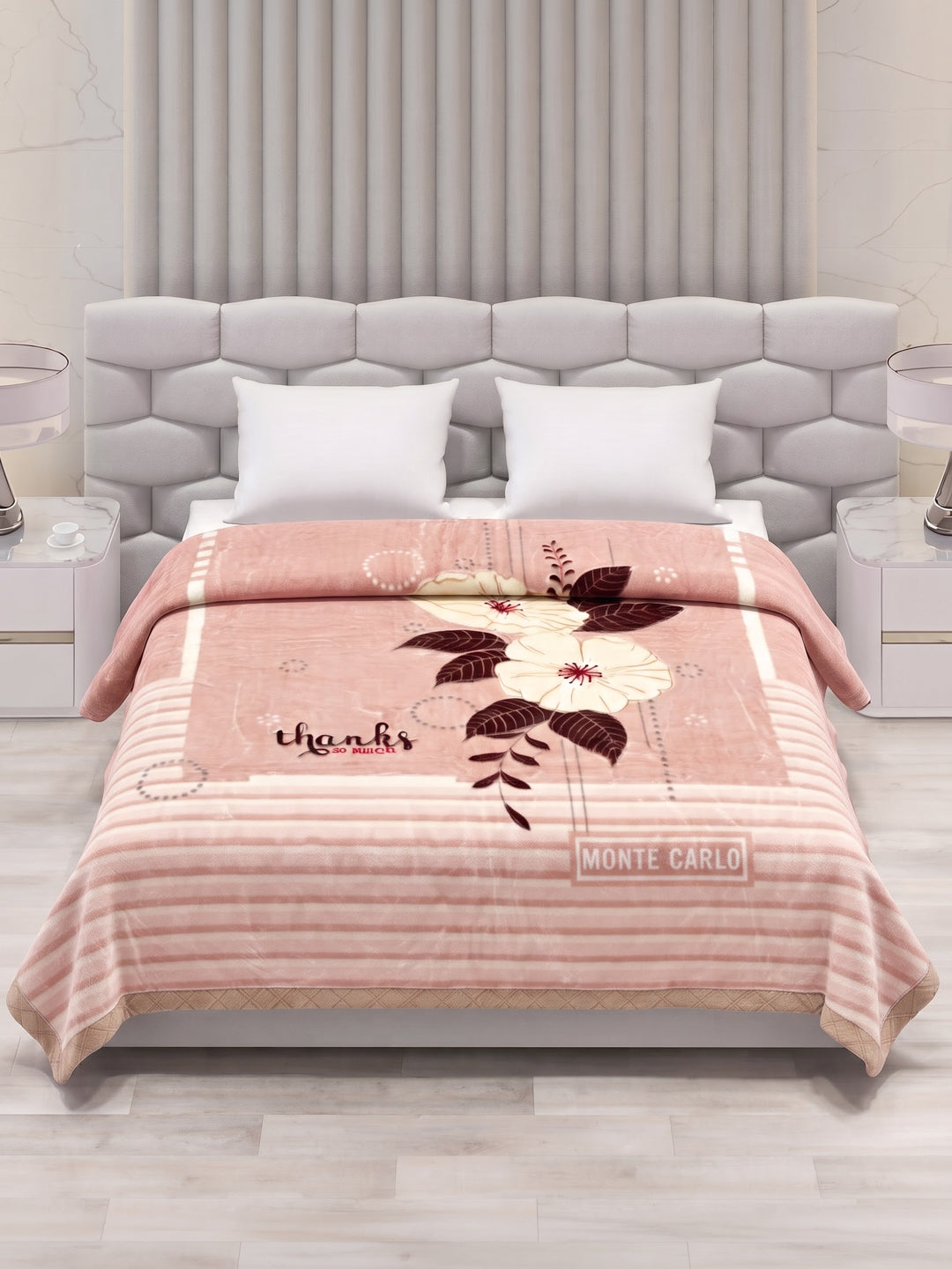 Printed Double Bed 2 Ply 900 GSM Blanket for Winter (Vista Plus), Weight 4.8 kg