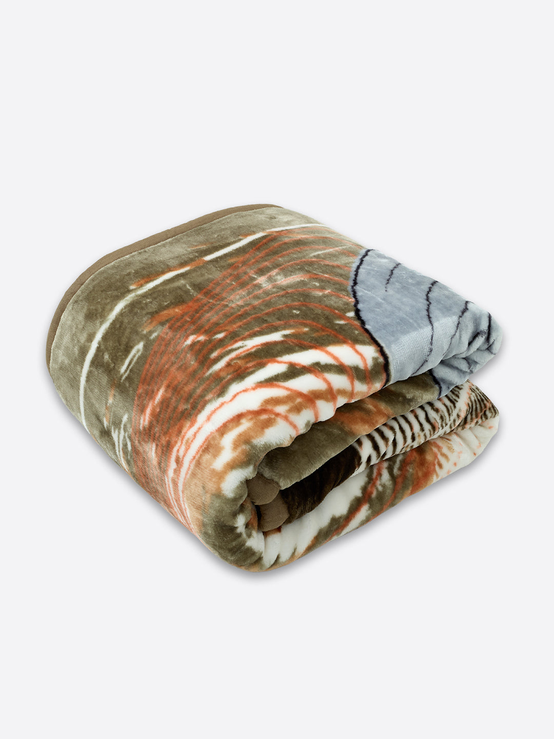 Floral Print Double Bed 2 Ply 965 GSM Blanket for Winter (Vora), Weight 5.1 kg
