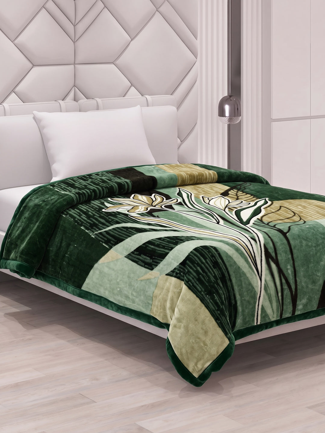 Printed Single Bed 2 Ply 700 GSM Blanket for Winter (Wade), Weight 3.7 kg
