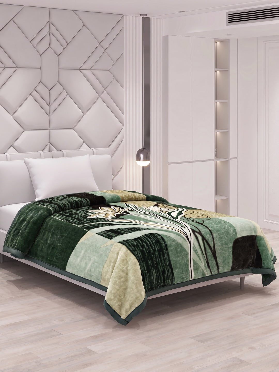 Printed Single Bed 2 Ply 700 GSM Blanket for Winter (Wade), Weight 3.7 kg