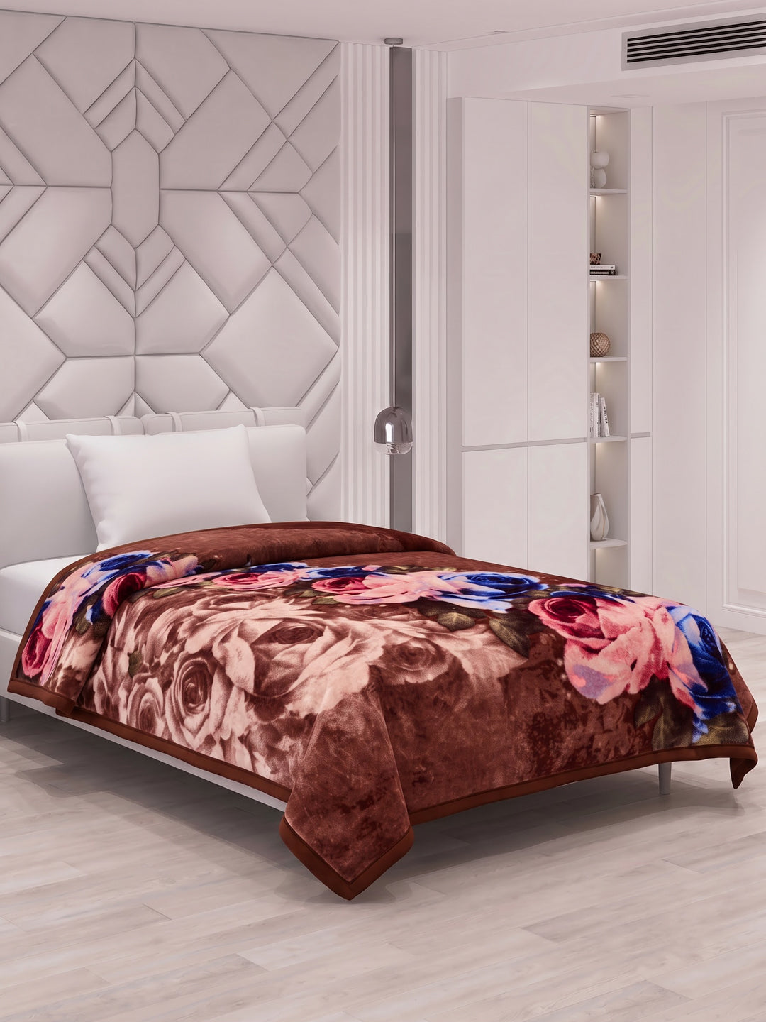 Printed Single Bed 2 Ply 700 GSM Blanket for Winter (Wade), Weight 3.7 kg