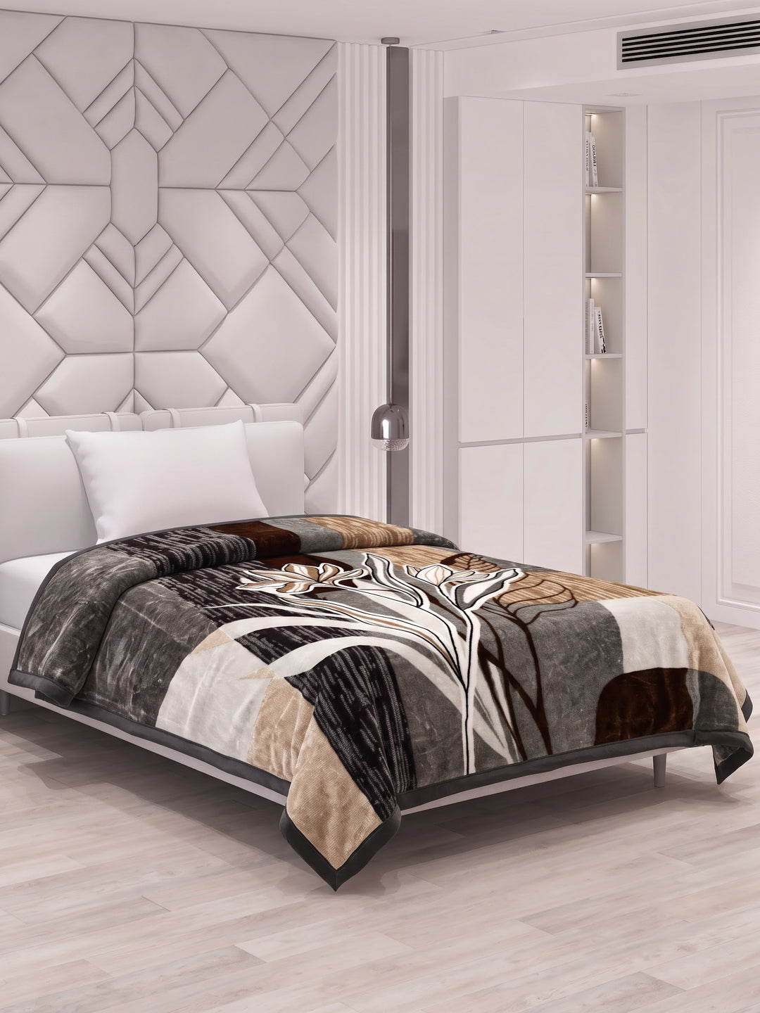 Printed Single Bed 2 Ply 700 GSM Blanket for Winter (Wade), Weight 3.7 kg