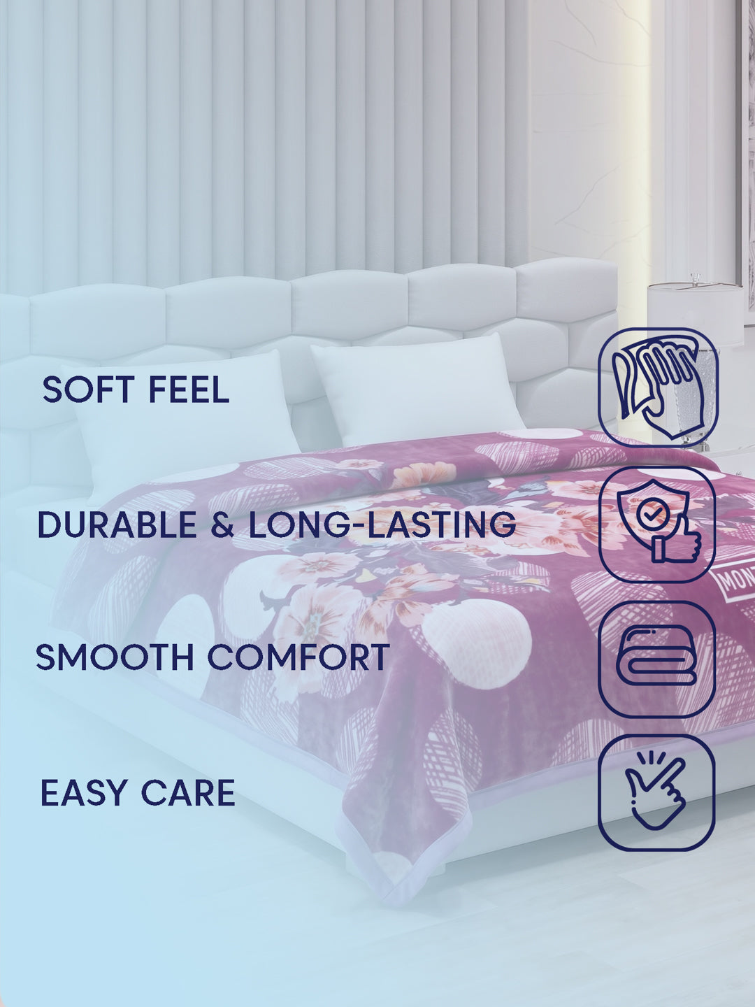 Printed Double Bed 3 Ply 900 GSM Blanket for Winter (Wild Side), Weight 4.8 kg